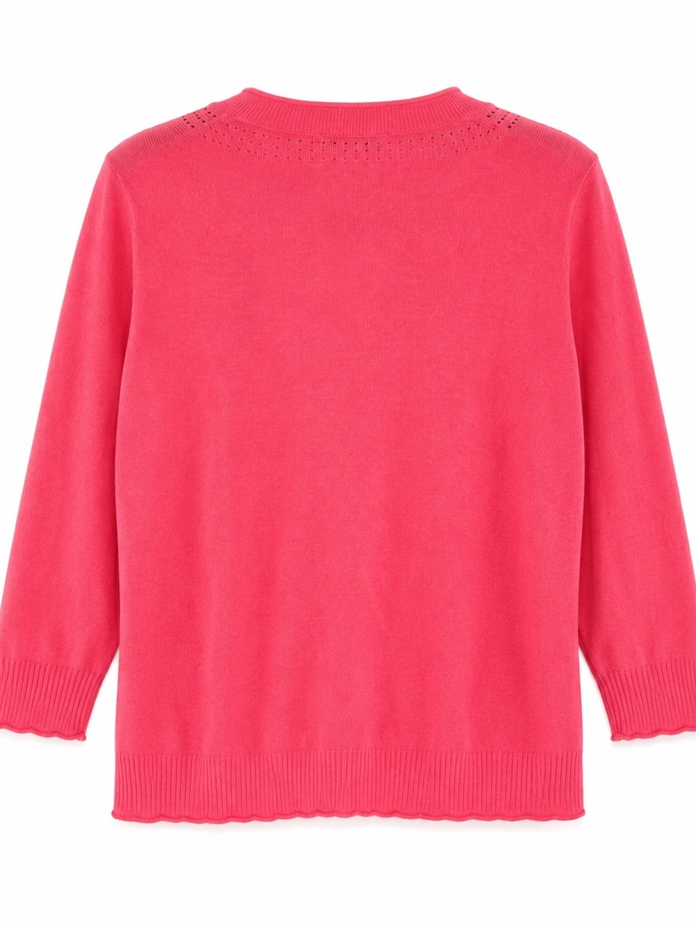 Pendleton Petite Linen Cotton Cardigan Sweater Pink Open Front Women’s L - Picture 3 of 7